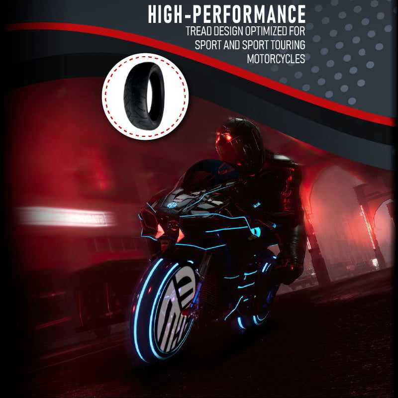 160/60-17 MMT® S1-XX Rear Motorcycle Tire 160/60ZR17 69W (DOT 2123)