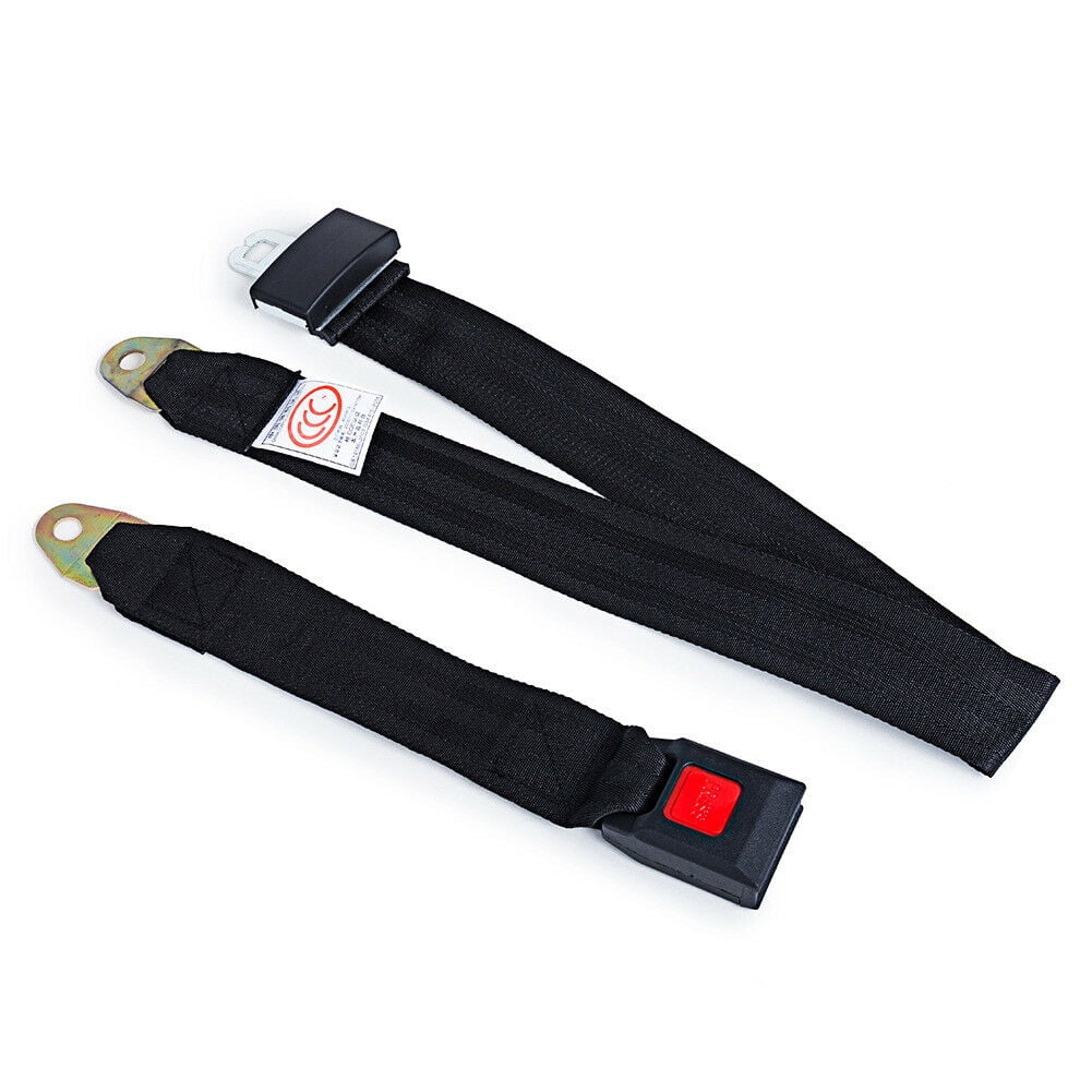 HOTSYSTEM Universal Lap Seat Belt 2 Point  Go Cart Car Truck Black 2Pack