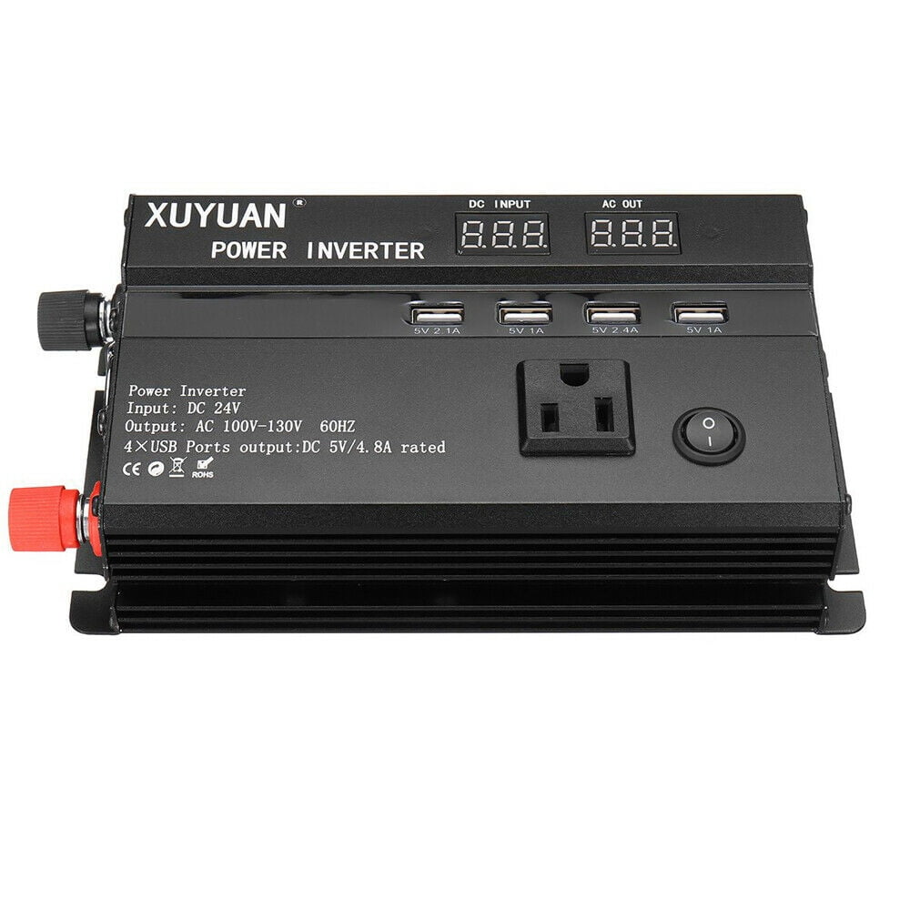 DFITO 3000 Watt Power Inverter DC 12V/24V to 110V AC Car Converter for Car RV Truck Boat Travel Camping