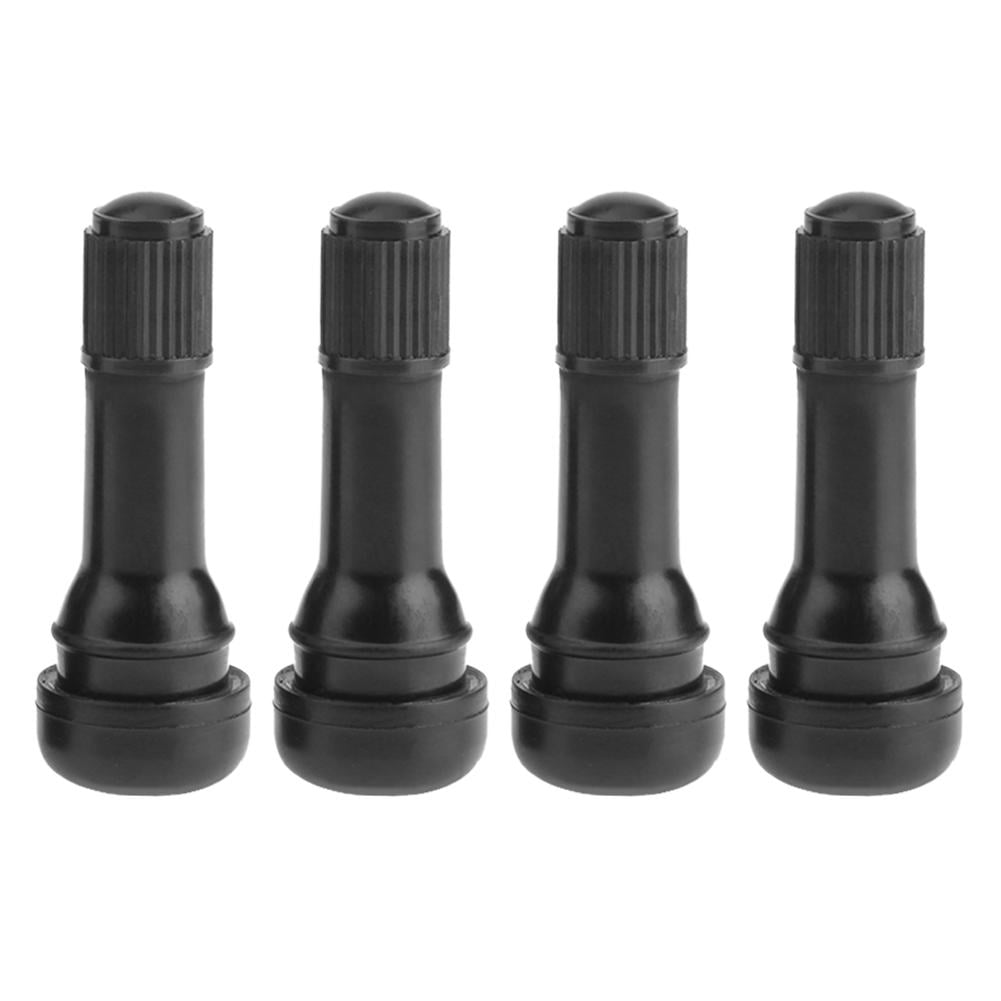 Chinatera 4pcs TR438 Snap-in Rubber Tubeless Tire Car Wheel Tyre Valves with Dust Cap