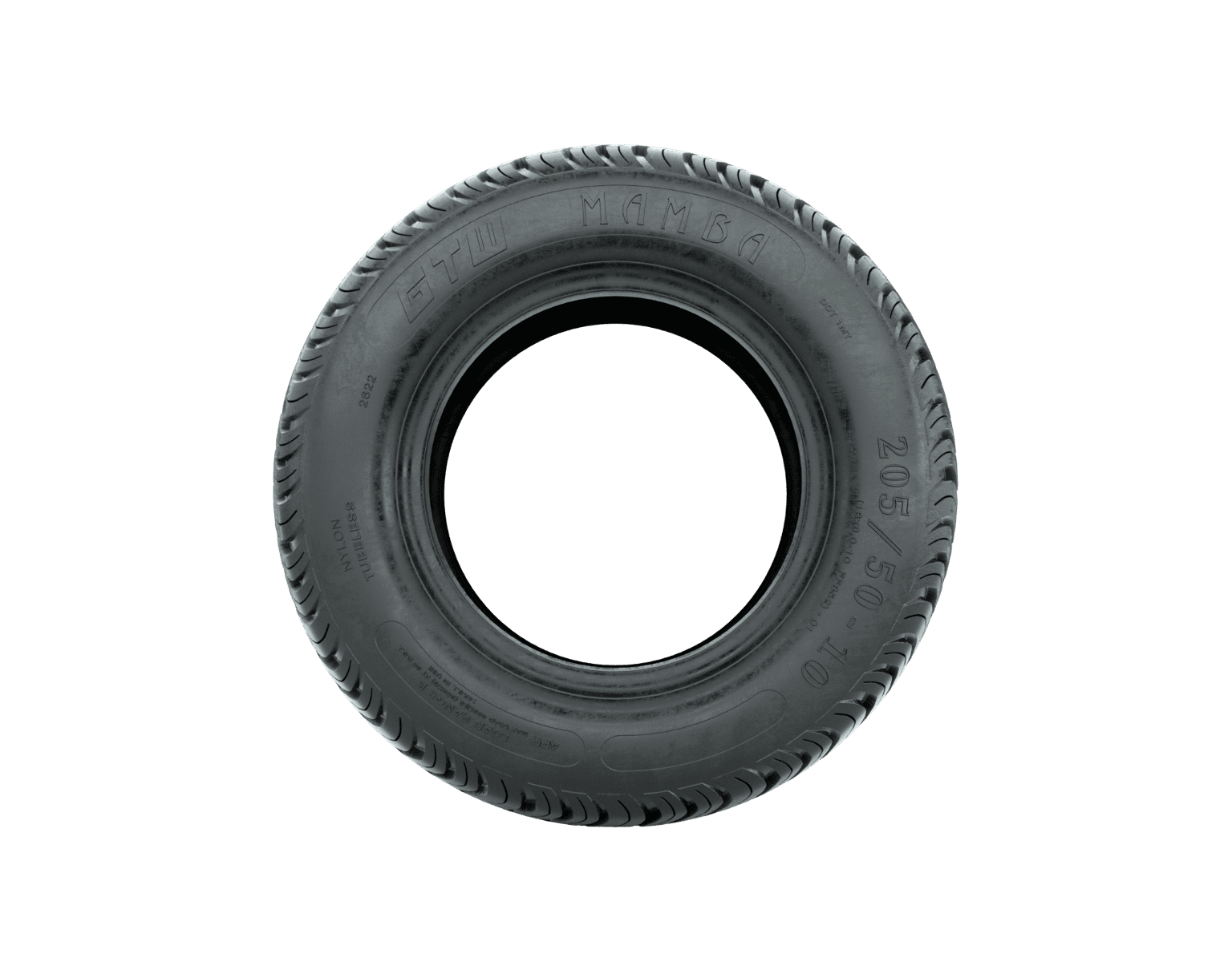 205/50-10 GTW Mamba 18" Tall Golf Cart Low Profile DOT Street Tire