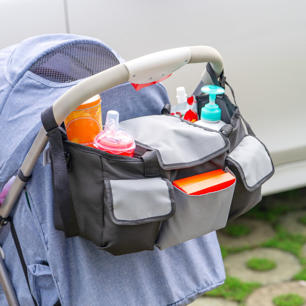 Auto Drive Gray Universal Portable Car Seat Organizer Bag