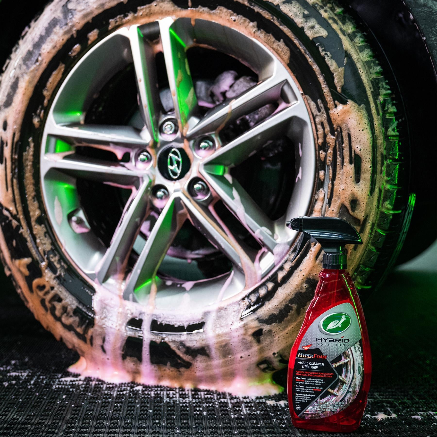 Turtle Wax Hybrid Solutions Hyper Foam Wheel Cleaner & Tire Prep 23 fl oz