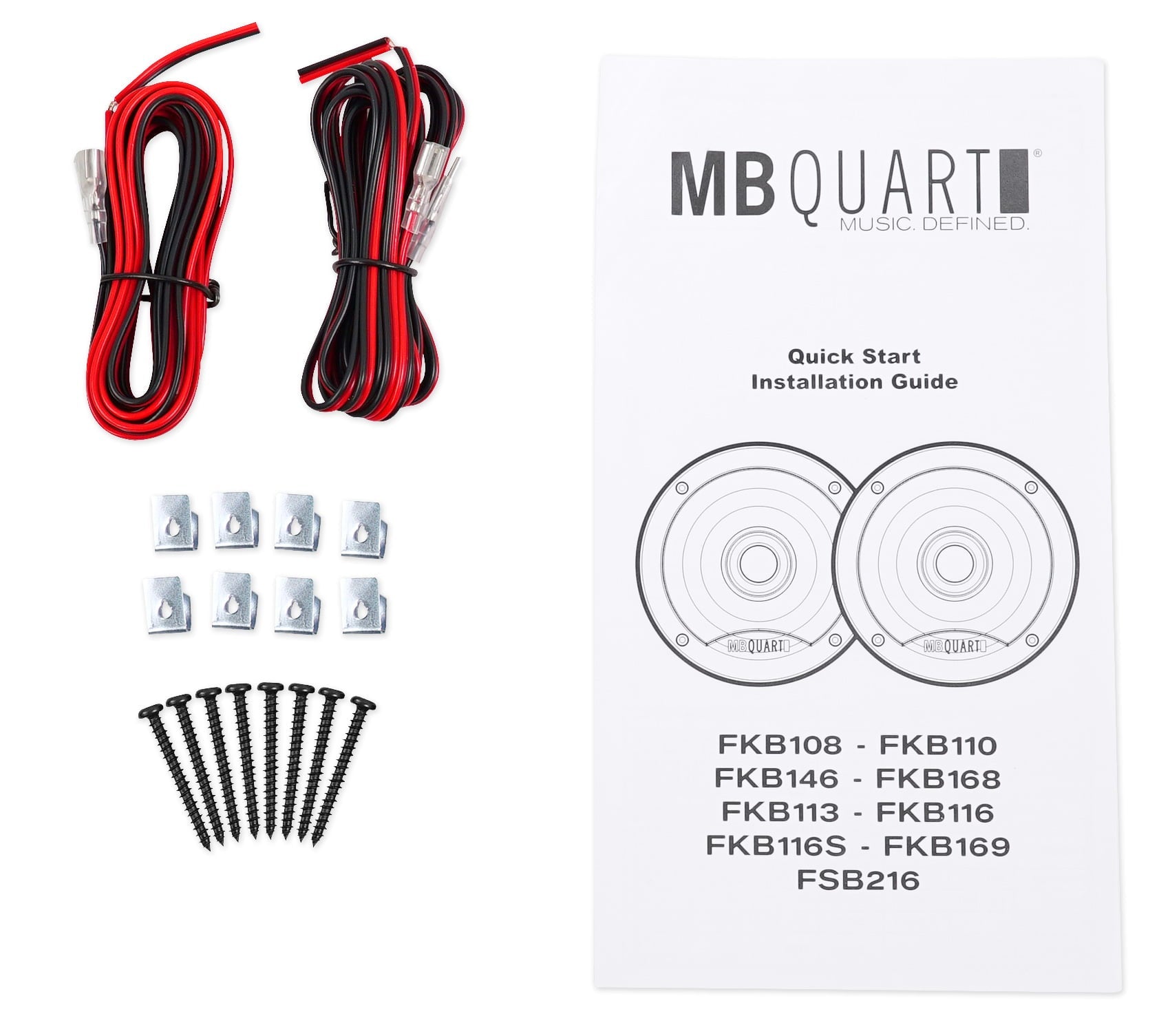 (4) MB QUART FKB116S 6.5" 240 Watt Slim Shallow Mount Car Audio Speakers