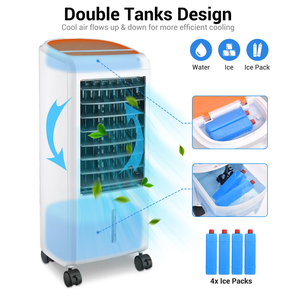 Yescom 3-in-1 Portable Evaporative Air Cooler 110V Fan w/ Humidifier & Remote Control for Bedroom RV