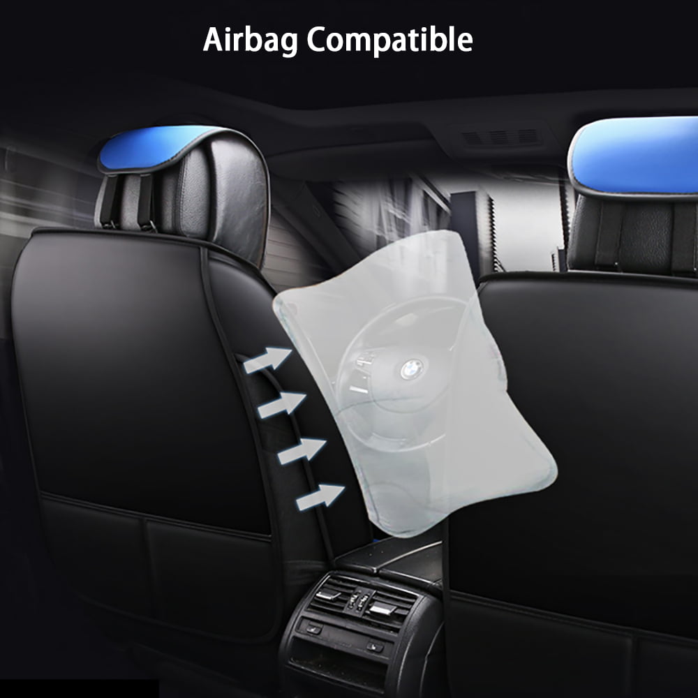 OTOEZ Luxury Auto Seat Cover Leather Front Full Set Car Seat Covers Protectors