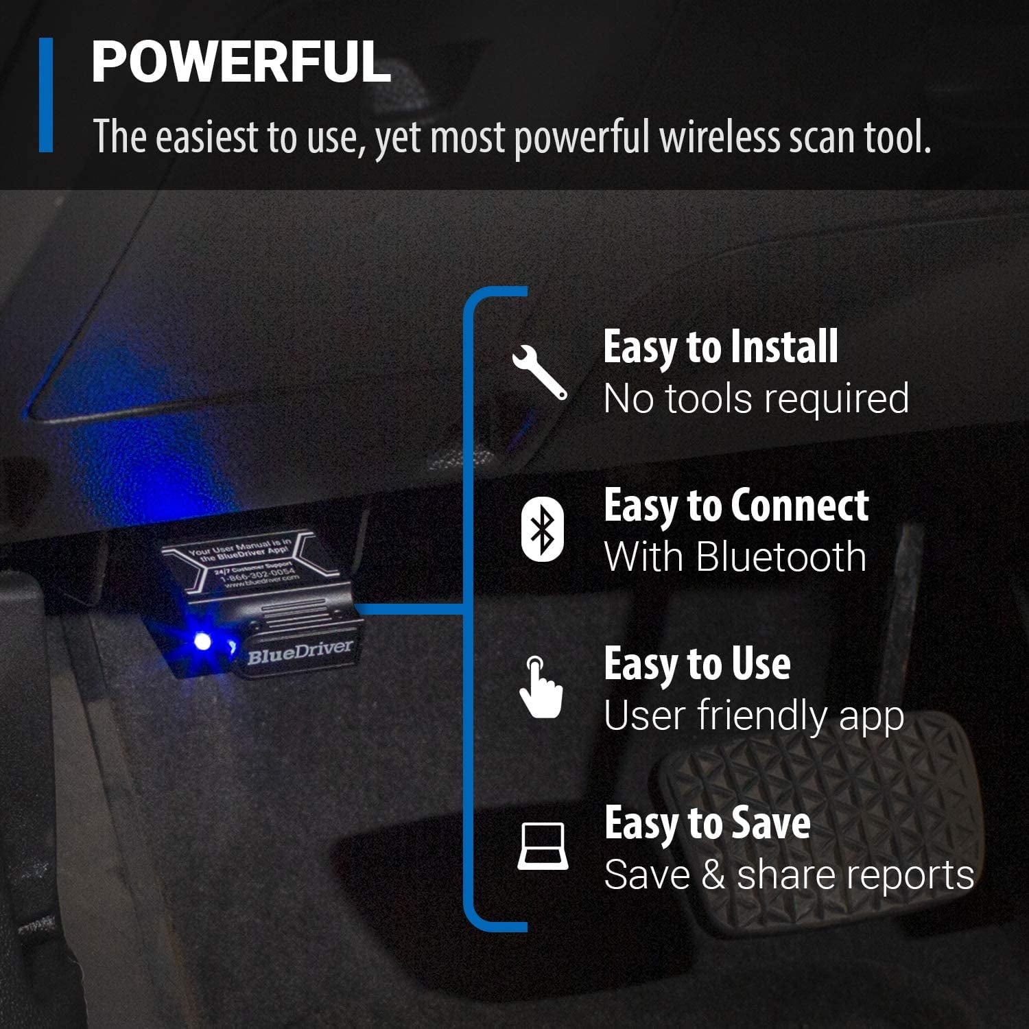 BlueDriver Pro OBD2 Bluetooth Car Diagnostic Scan Tool and Code Reader for iPhone and Android