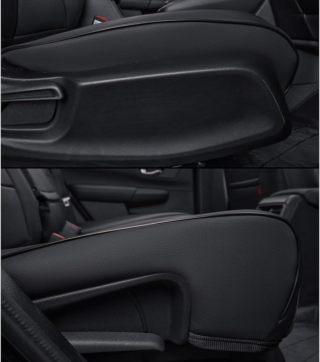 EKR Custom Fit CRV Seat Covers for Honda CRV EX,EXL,Hybrid 2023 2024 - Full Set Breathable Leather Auto Seat Covers(Black)