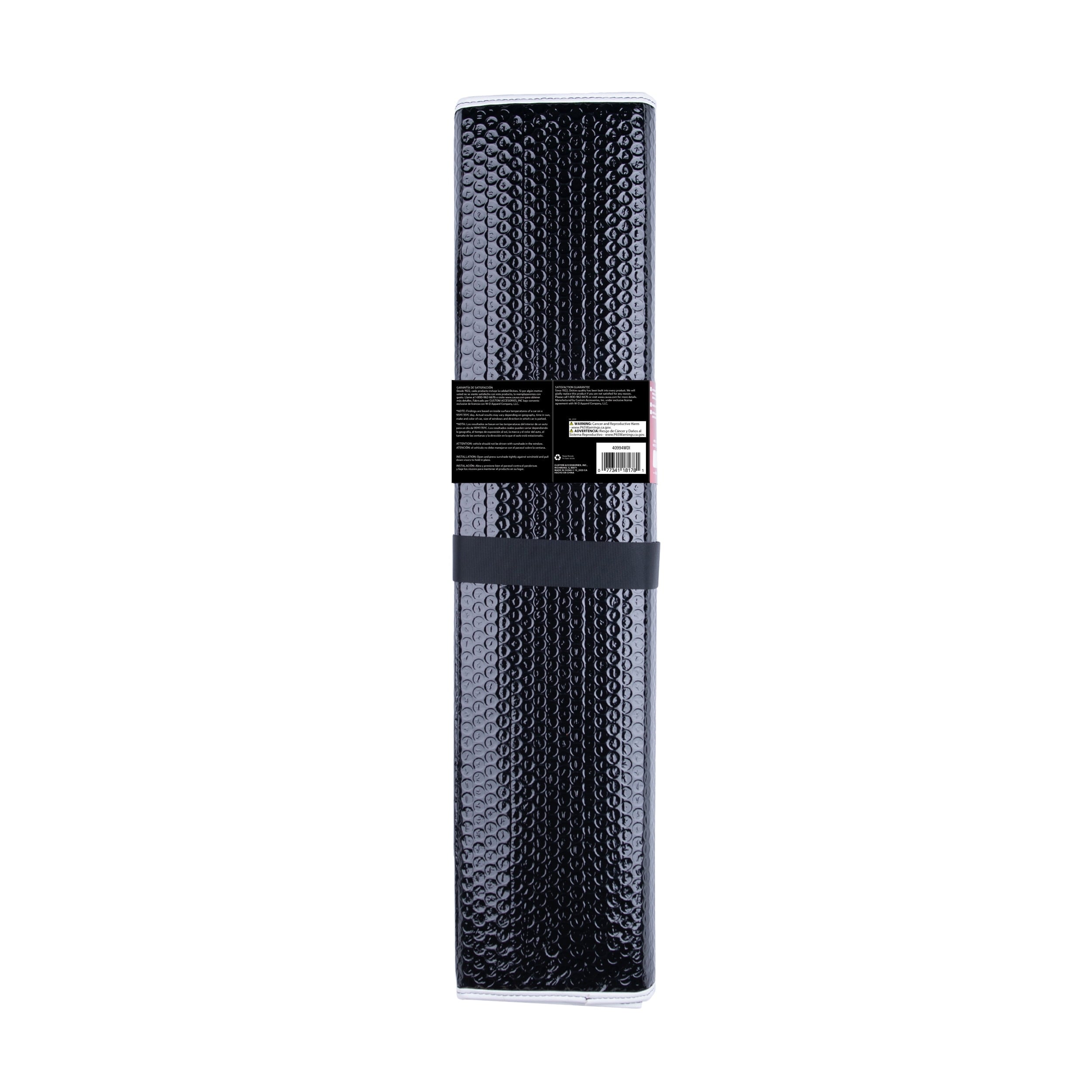 Genuine Dickies Classics Retro Sport Universal Accordion Auto Sunshade, Black, 40994WDI