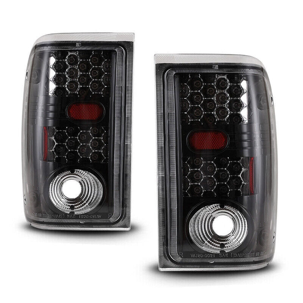 Winjet Pair Tail Lights Assembly for 2001 2002 2003 2004 2005 Ford Ranger Taillights, Rear Lamp Replacement w/Led Turn Signal, Reverse, Running and Brake Lights(Clear Lens)