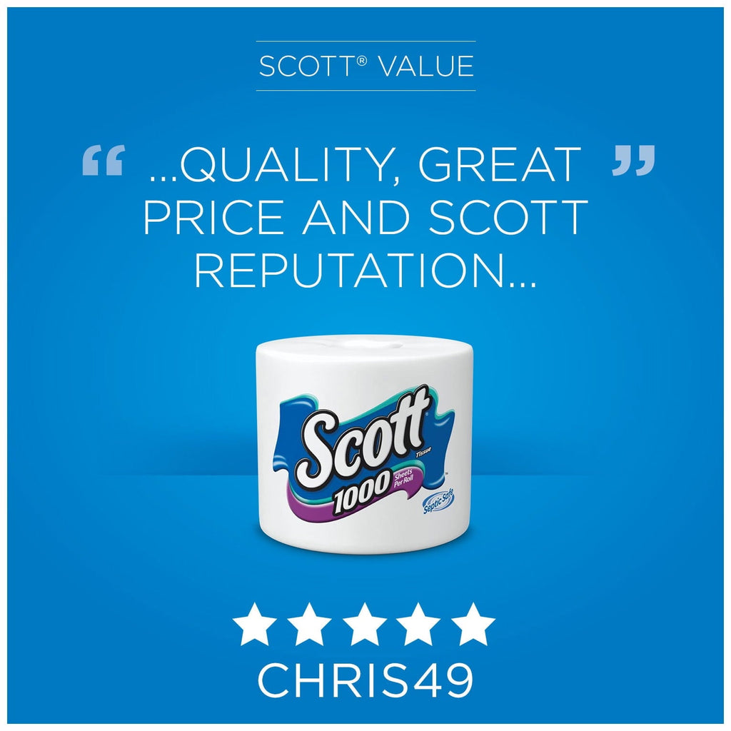 Scott 1000 Toilet Paper, 40 Rolls, 40,000 Sheets