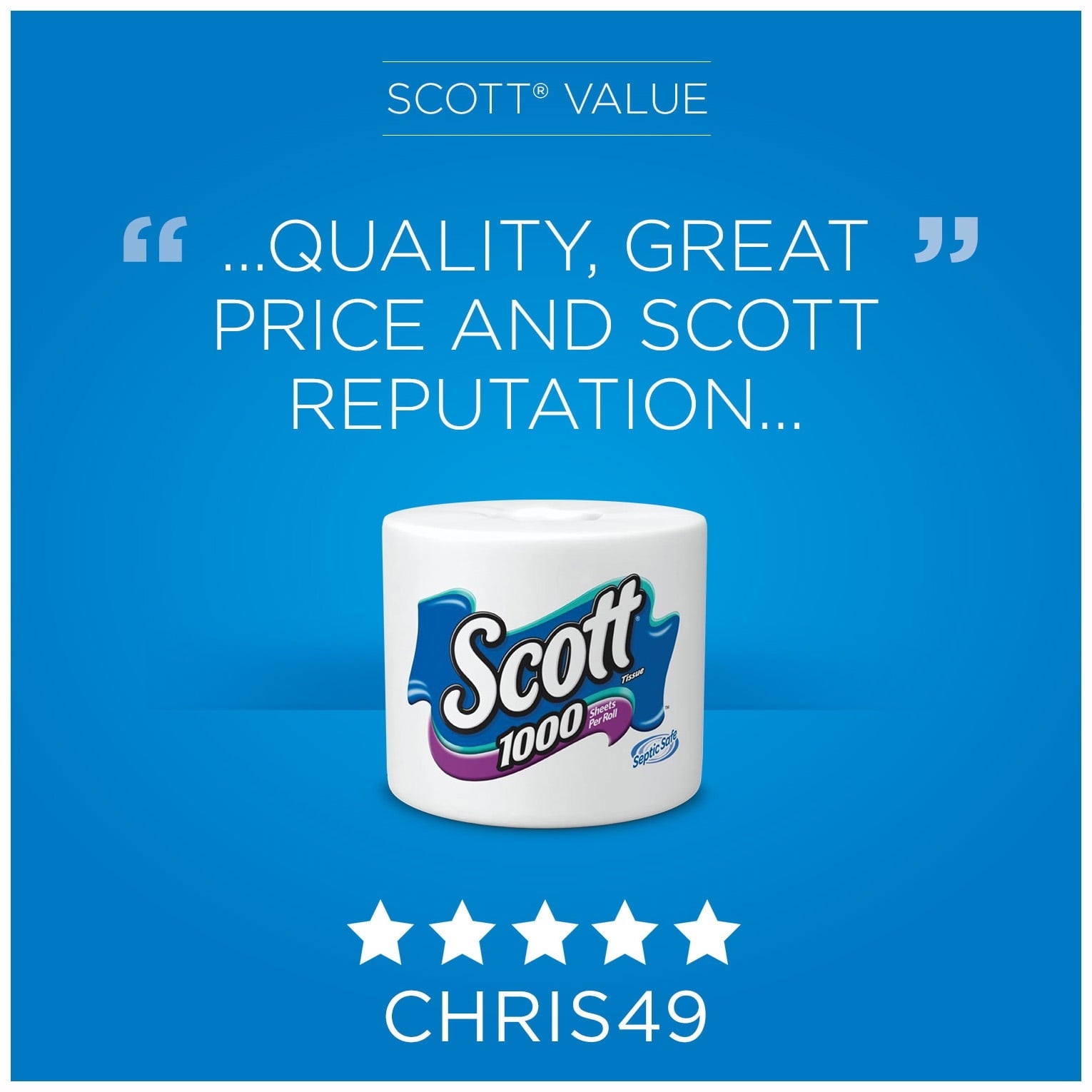 Scott 1000 Toilet Paper, 40 Rolls, 40,000 Sheets