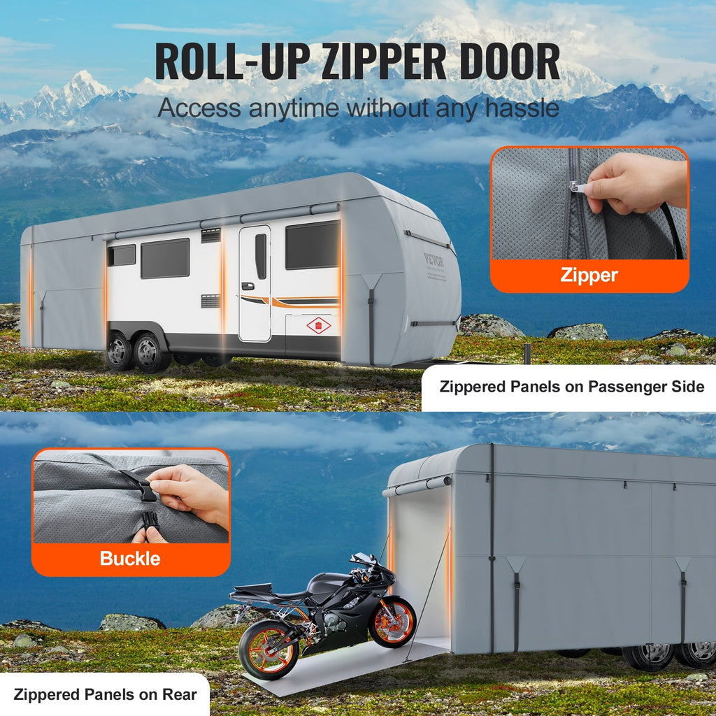 BENTISM Trailer Travel Camper Cover Waterproof 20'-22' Class A Motorhome RV Cover