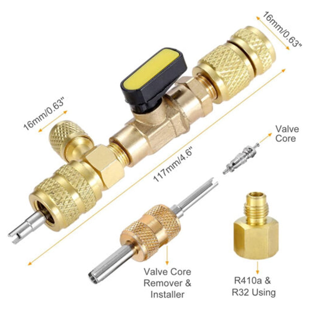 R410A R22 Valve Core Remover SAE 1/4 & 5/16 Port For R134A R12 R32 HVAC System