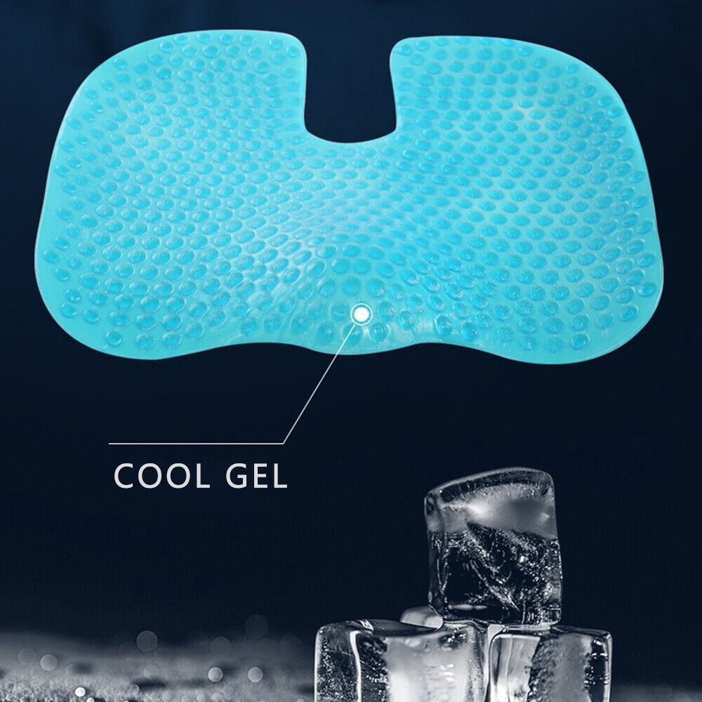 Cool Seat Cushion Gel Memory Foam Chair, Non-Slip Orthopedic Pain Relief Pillow, Soft Seat Cushion for Office Chair Car Pad
