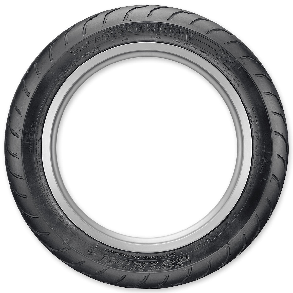 Dunlop American Elite Front Motorcycle Tire 130/80B-17 (65H) Black Wall