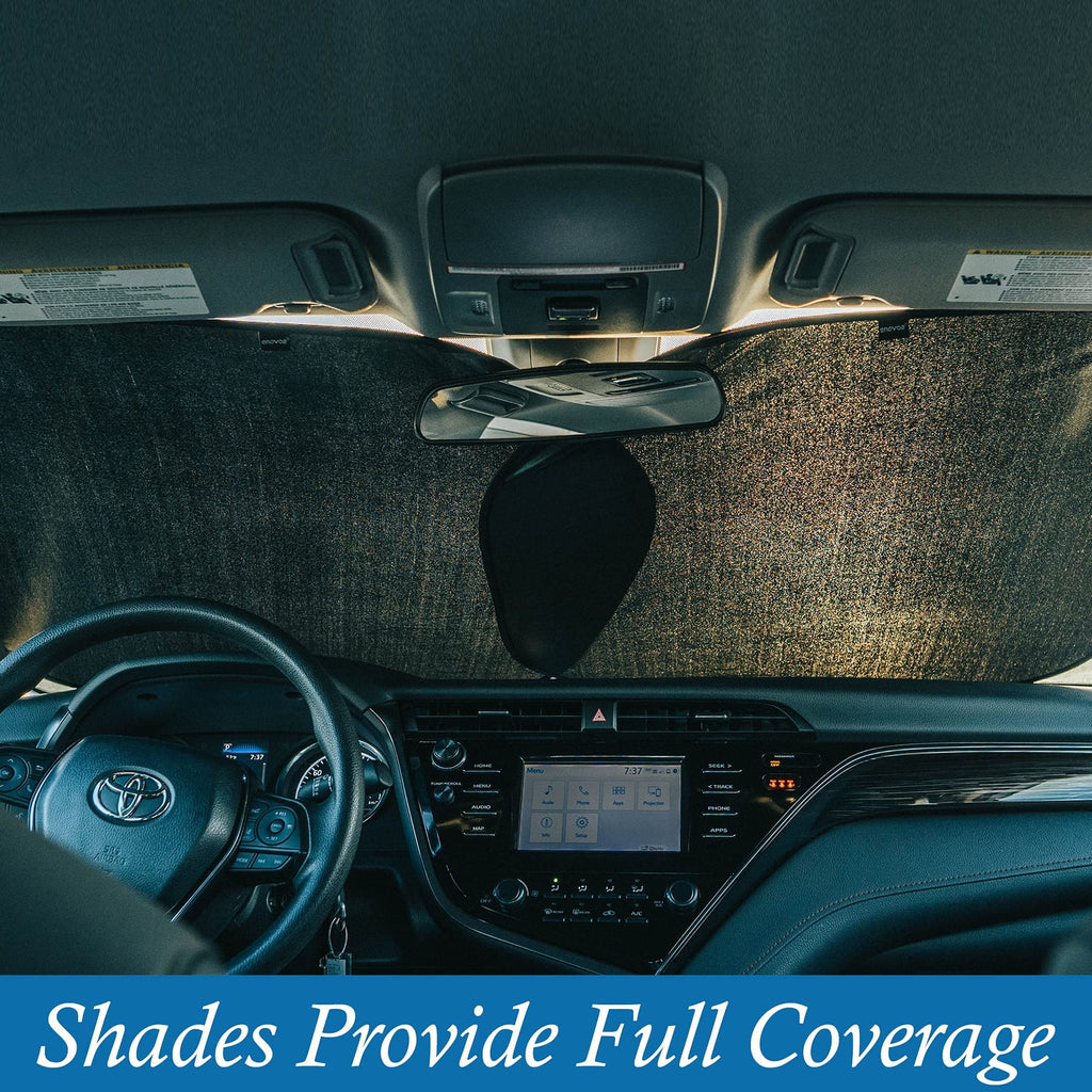 Enovoe Car Windshield Sunshade, Premium 230T, Heat Block, 31x28 in + Bonus Pouch