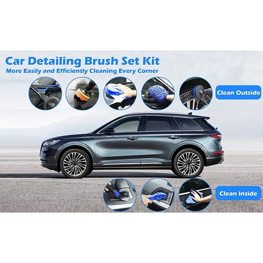 Randolph Efficient Complete Car Interior Vacuum Cleaner Set 33 Piece Set Tire Cleaning Tool Car Wash Brush