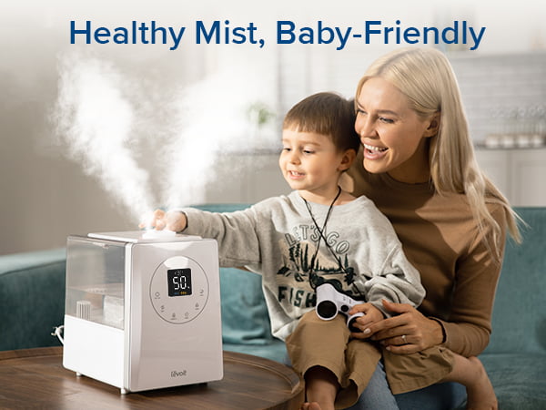 Levoit Smart Warm and Cool Mist Humidifier for Room, 6L Top Fill Air Vaporizer for Large Rooms, LV600s, White