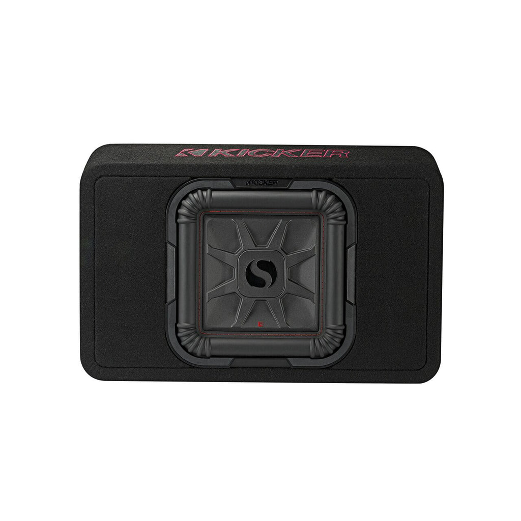 Kicker 46TL7T102 Car Audio L7T Loaded Square 10" Thin Sub Box & HA-A400.1 Amp