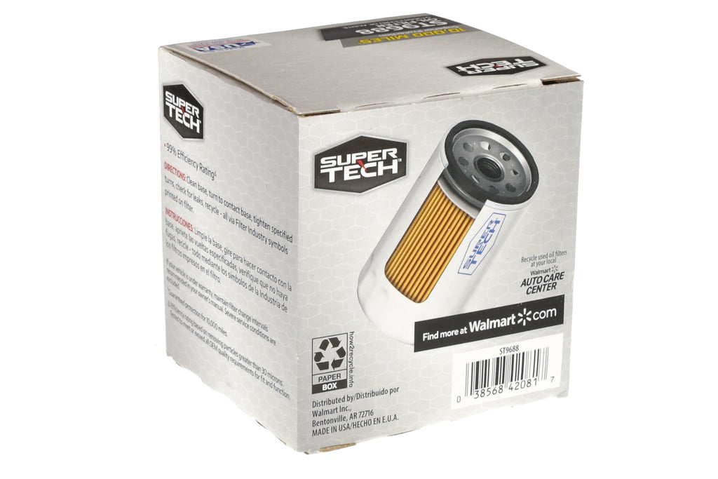 Super Tech ST9688 10K Mile Spin-On Motor Oil Filter Fits Honda, Hyundai, Isuzu, Kia and Mitsubishi Fits select: 2012-2023 HYUNDAI ELANTRA, 1989-2019 HYUNDAI SONATA