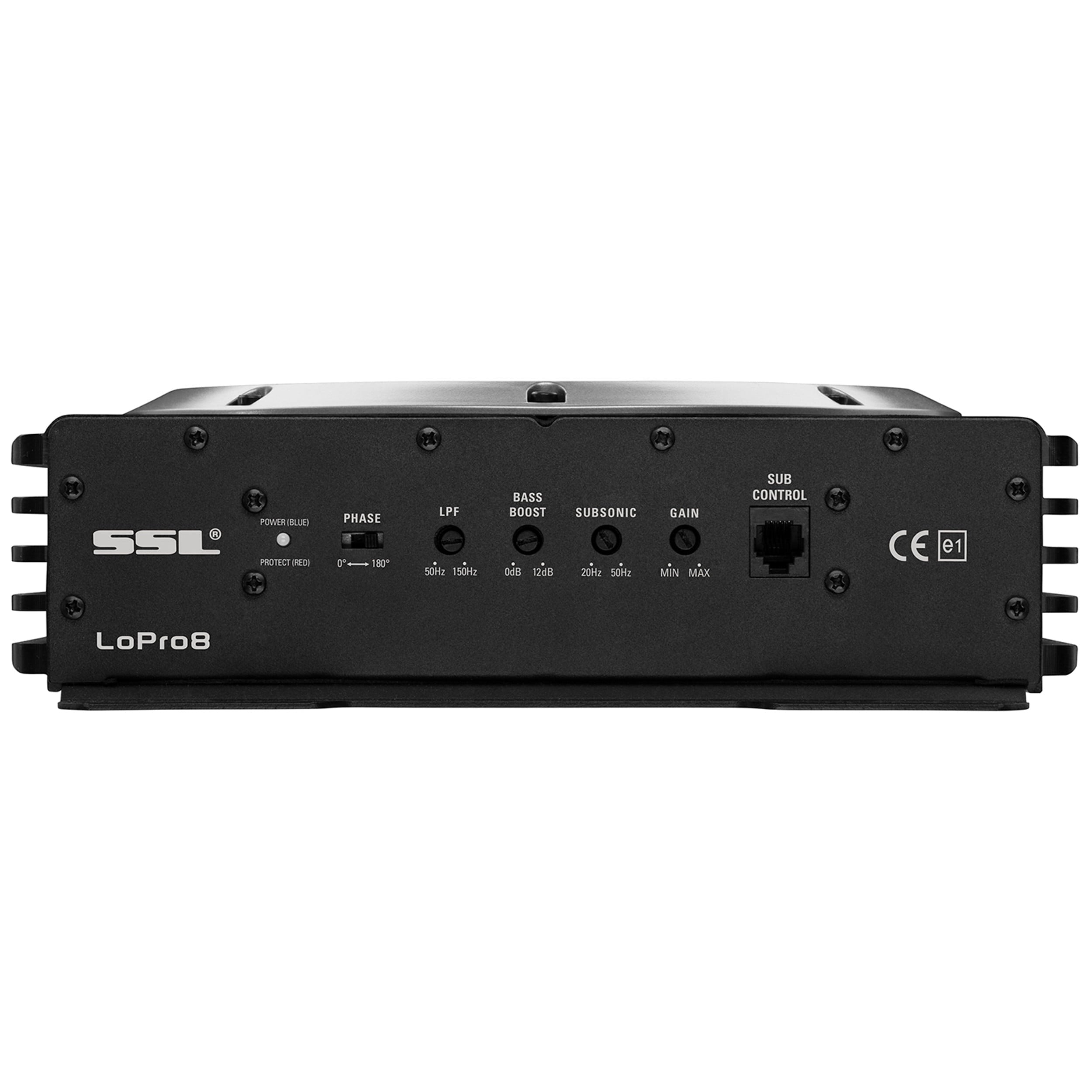 Sound Storm Laboratories LOPRO8 8 Inch Powered Under Seat Car Audio Subwoofer Built-in Amplifier - 600 Watts Max, Low Profile, Remote Subwoofer Control, For Truck, Boxes and Enclosures