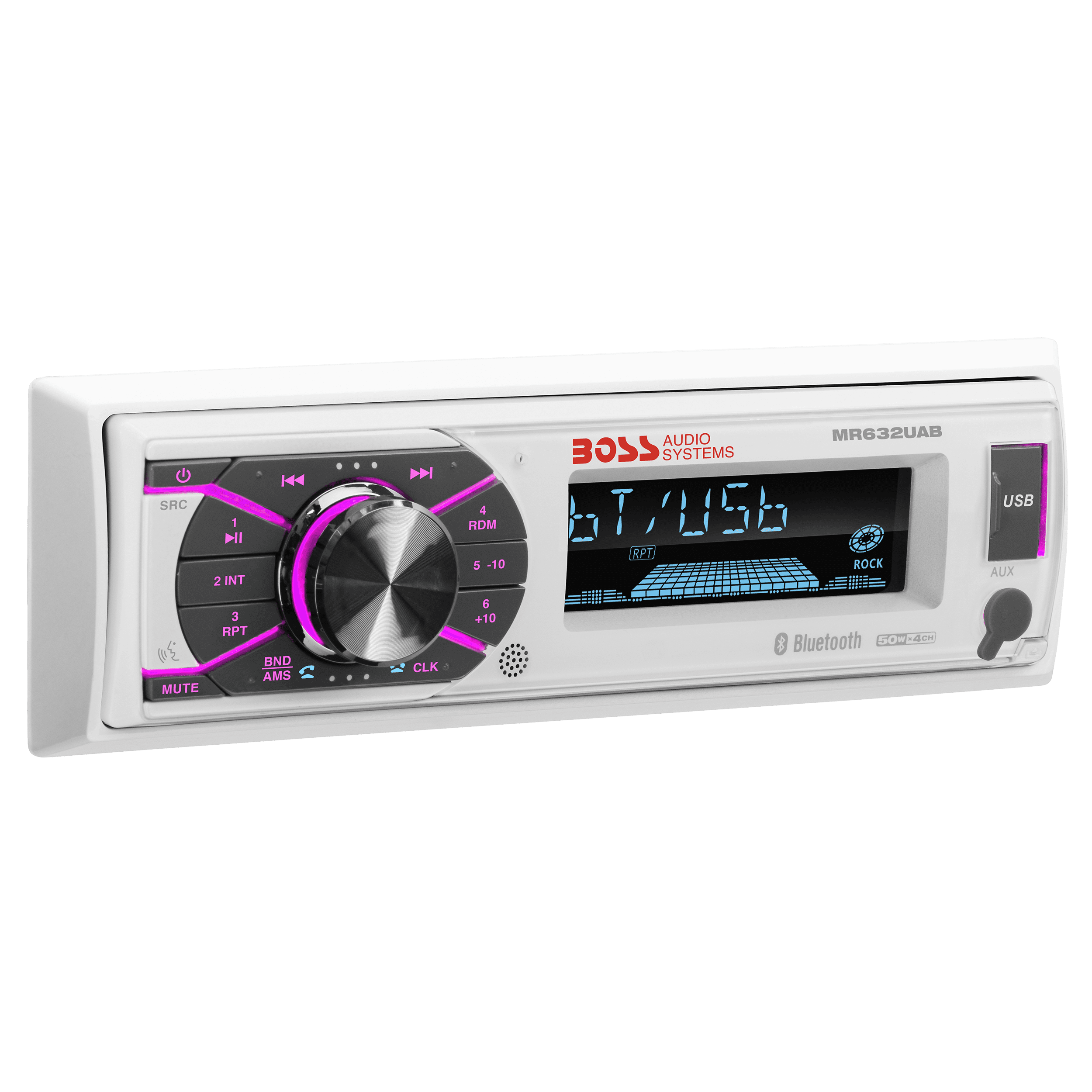 Boss Audio Systems MR632UAB Marine Bluetooth Receiver No CD MultiColor Illumin