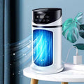 Lingouzi Portable Mini Air Conditioner, Home Office Air Cooler Humidifying Spray, Usb Ultra-Quiet Rechargeable Water-Cooled Air Conditioner, Multi-Function Timer & Rgb Color Night Light