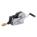 Dawot Boat Trailer Winch Hand Winch 2500lbs Heavy Duty Hook with 23ft Black Polyester Strap, Two Way Ratchet Portable Manual Winch for Trailers ATV UTV Boat Marine
