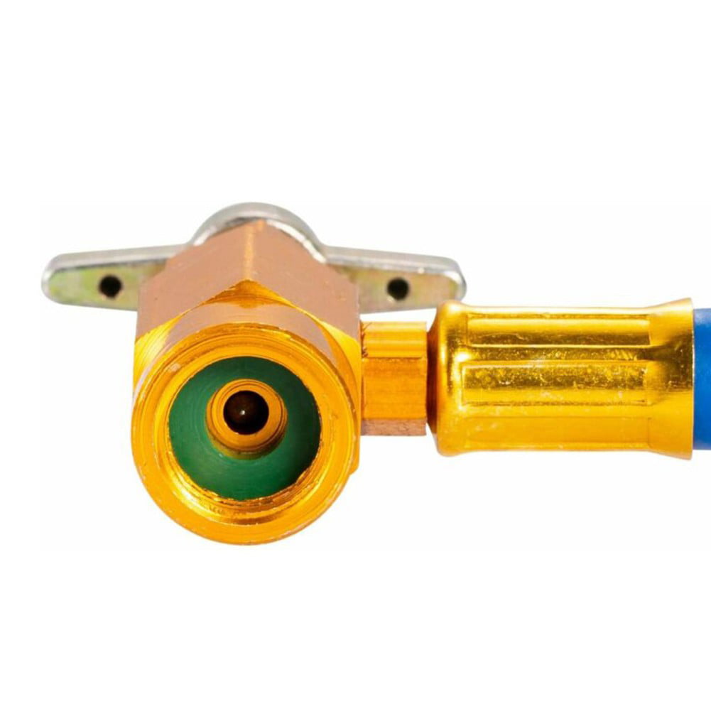 Bullet Piercing Tap Valve Kit R134A Charging Hose Can Tap with Gauge R-12/R-22