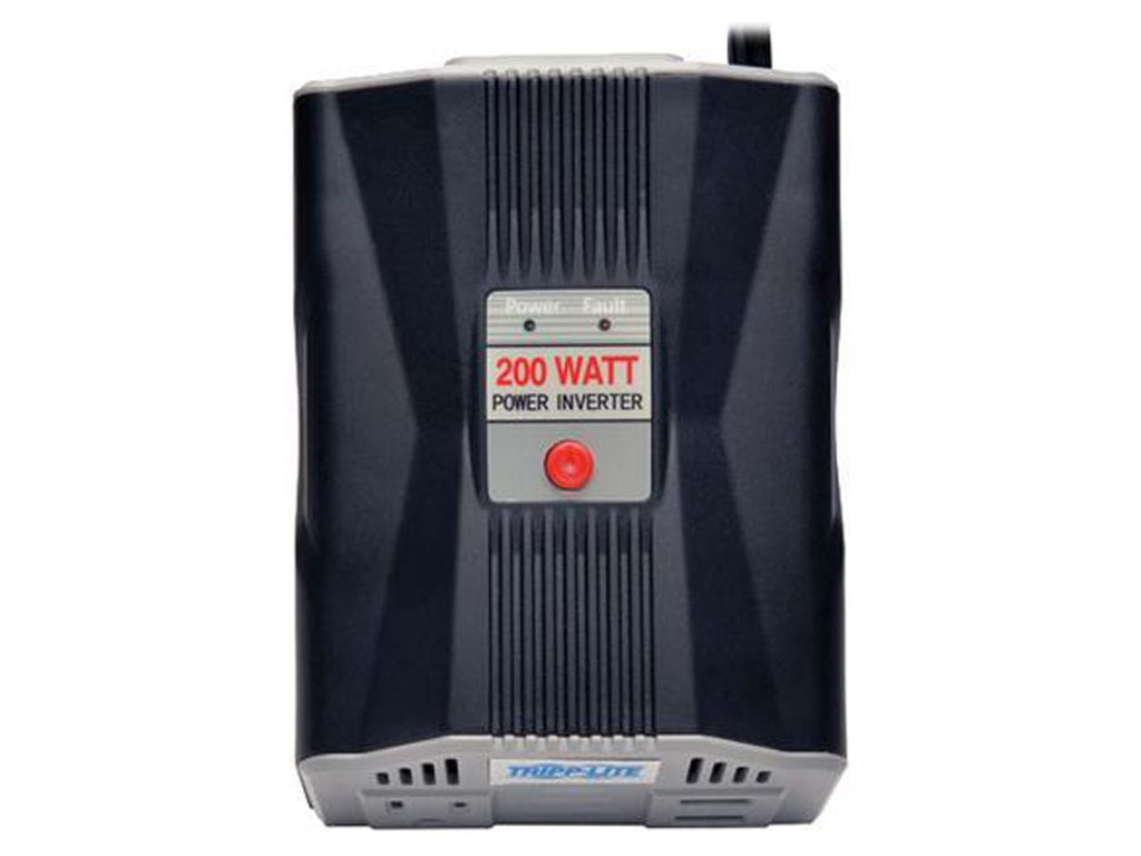 Tripp Lite 200W Car Power Inverter with Outlet & 2 USB Charging Ports, Ultra-Compact (PV200USB)