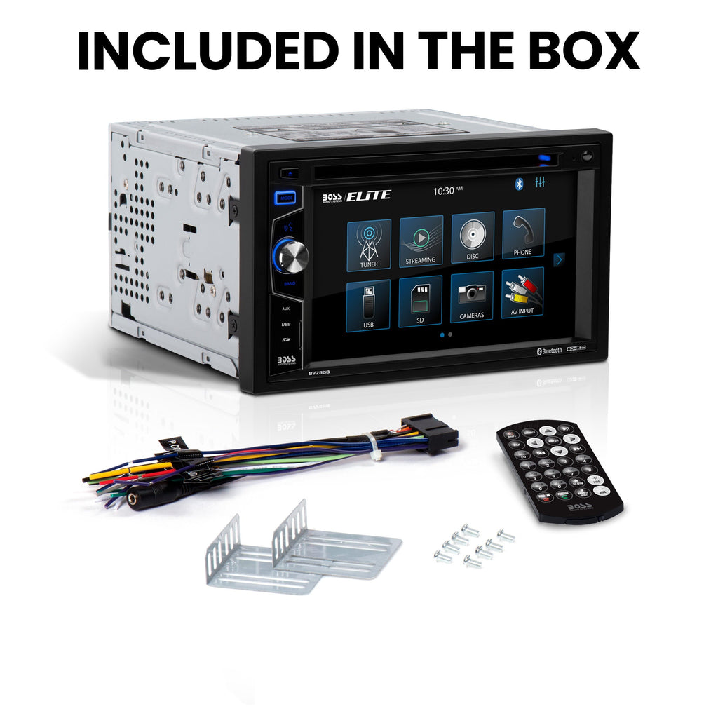 BOSS Audio Systems Elite BV755B Car DVD Player, Bluetooth, 6.2 Inch Touchscreen
