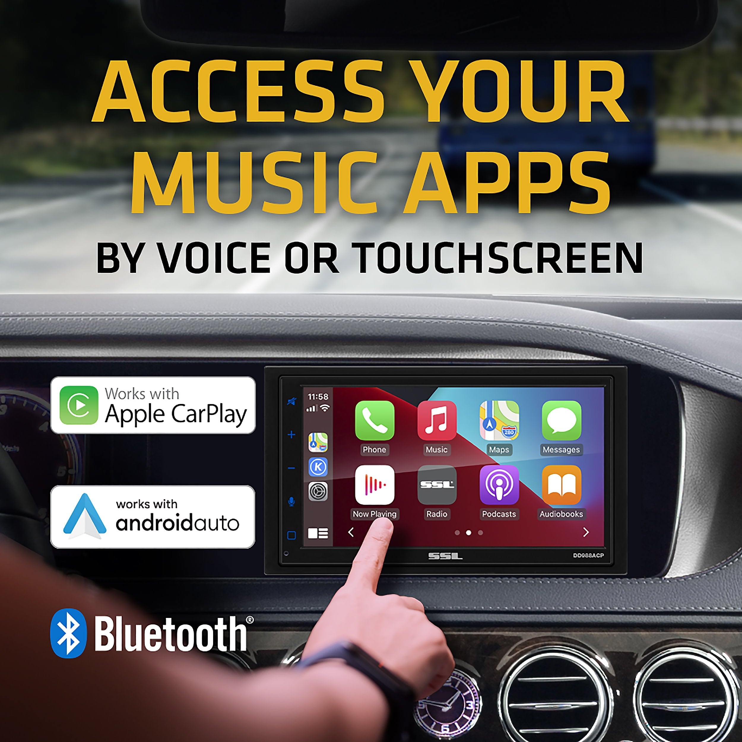 Sound Storm Laboratories DD988ACP 6.75” Apple CarPlay Android Auto Car Player