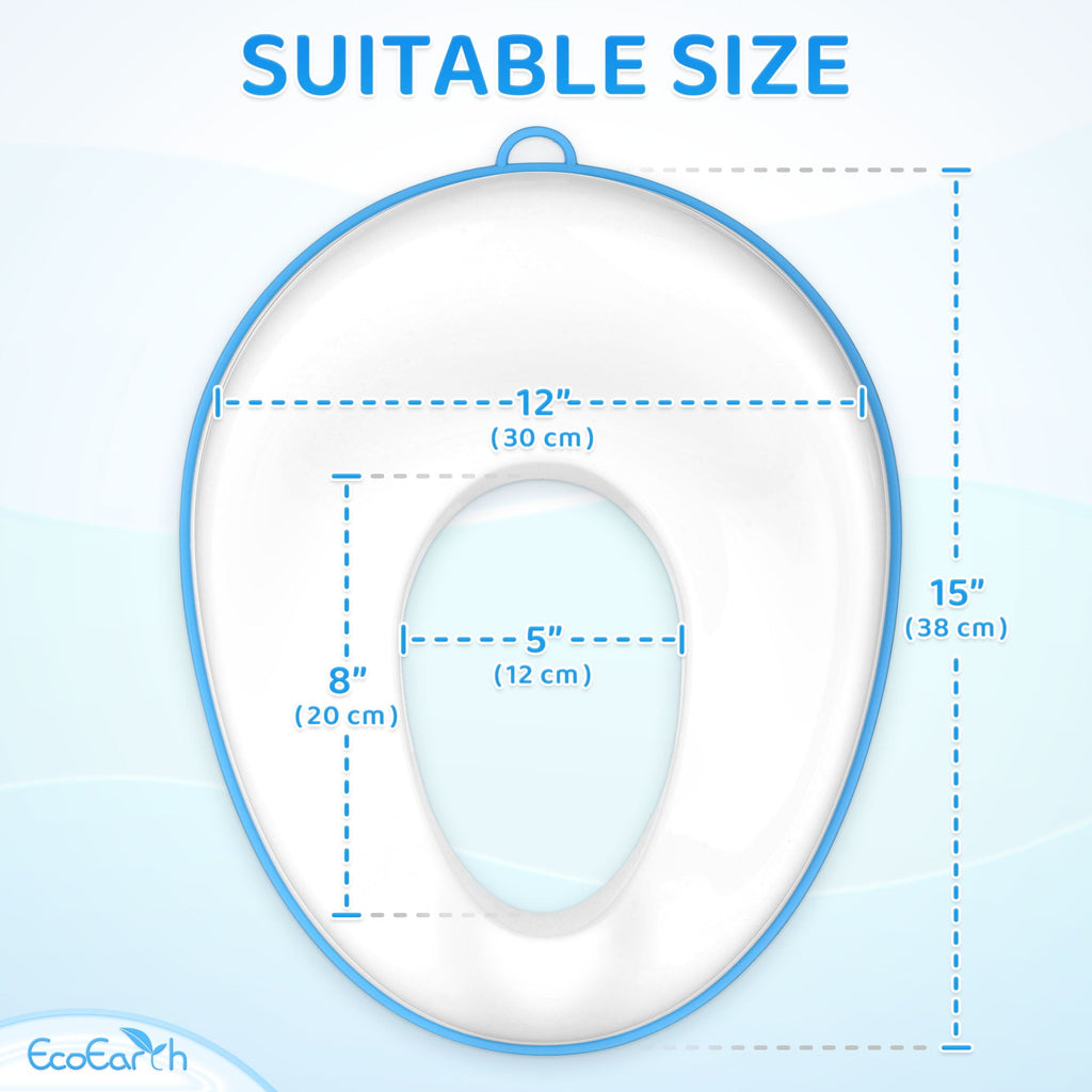 Potty Training Seat W/ Splash Guard, Toddler Safe-Potty Seat by EcoEarth