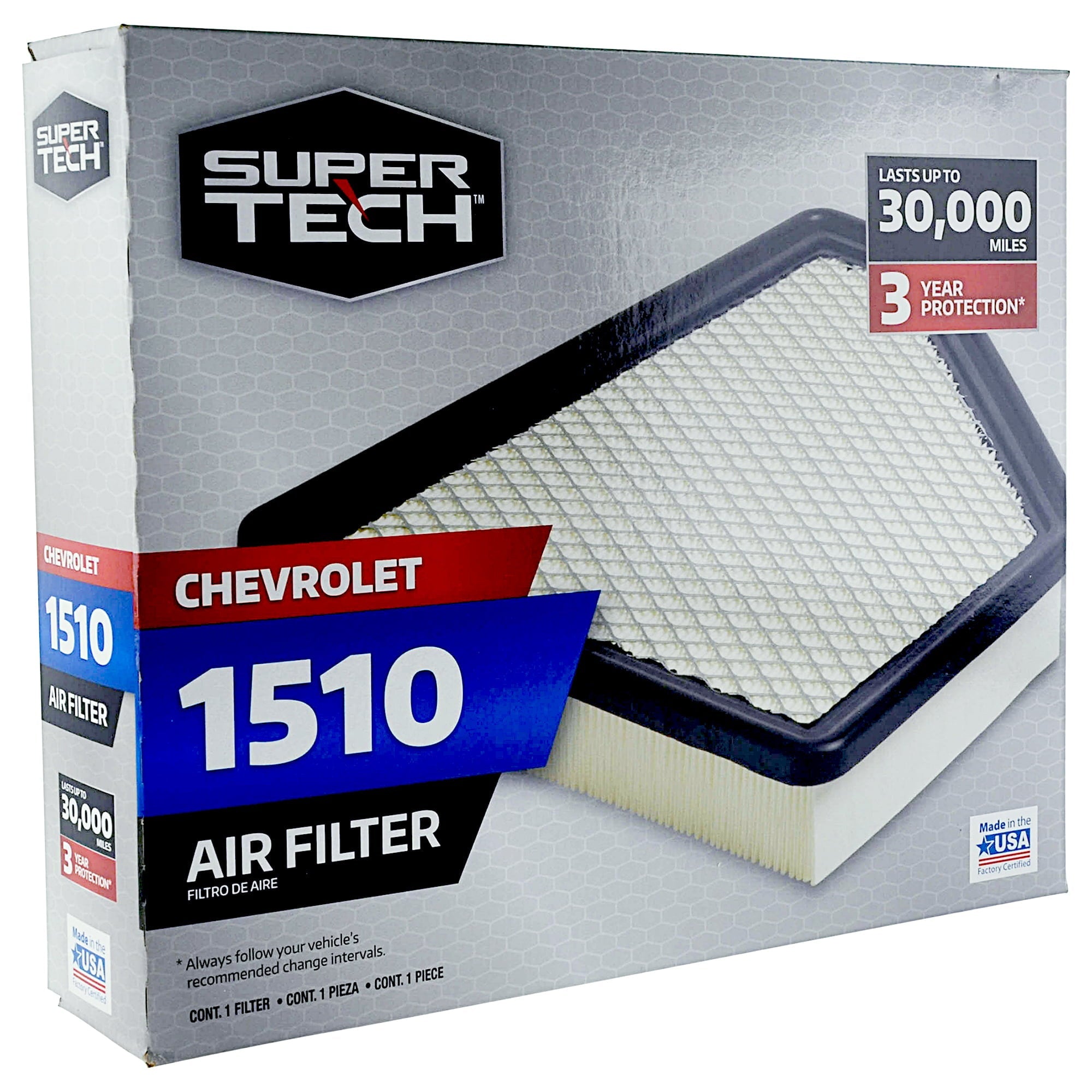 Super Tech 1510 Engine Air Filters, Replacement for GM and Chevrolet Fits select: 2010-2017 CHEVROLET EQUINOX, 2010-2017 GMC TERRAIN