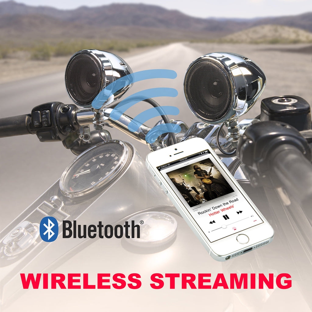 BOSS Audio Systems MC420B Motorcycle Speaker Amplifier, Bluetooth, 3” Speakers