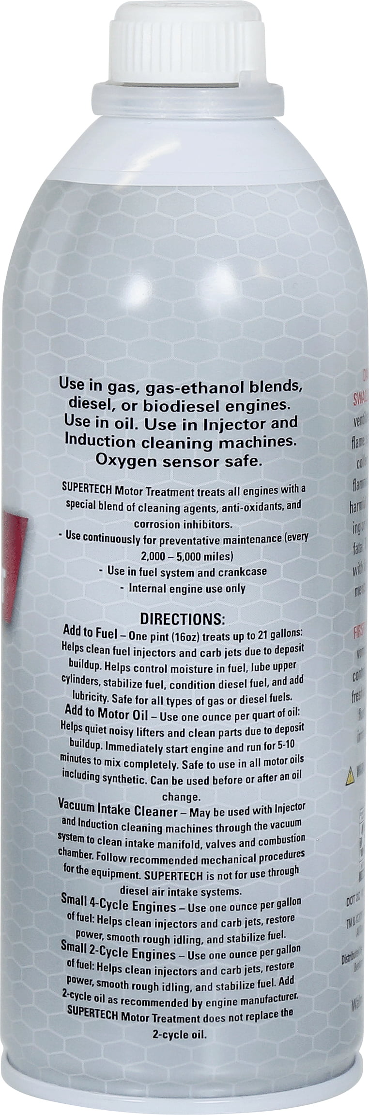 Super Tech Motor Treatment — Automotive Additive for Gas, Diesel, & Oil, 16 fl. oz.