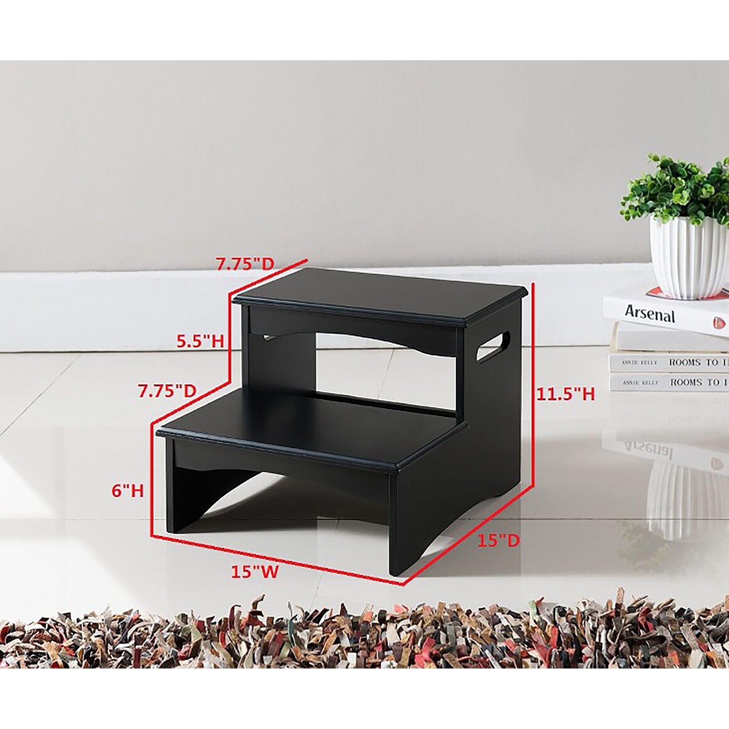 KB R1125 12 x 15 x 15 in. Step Stool - Black