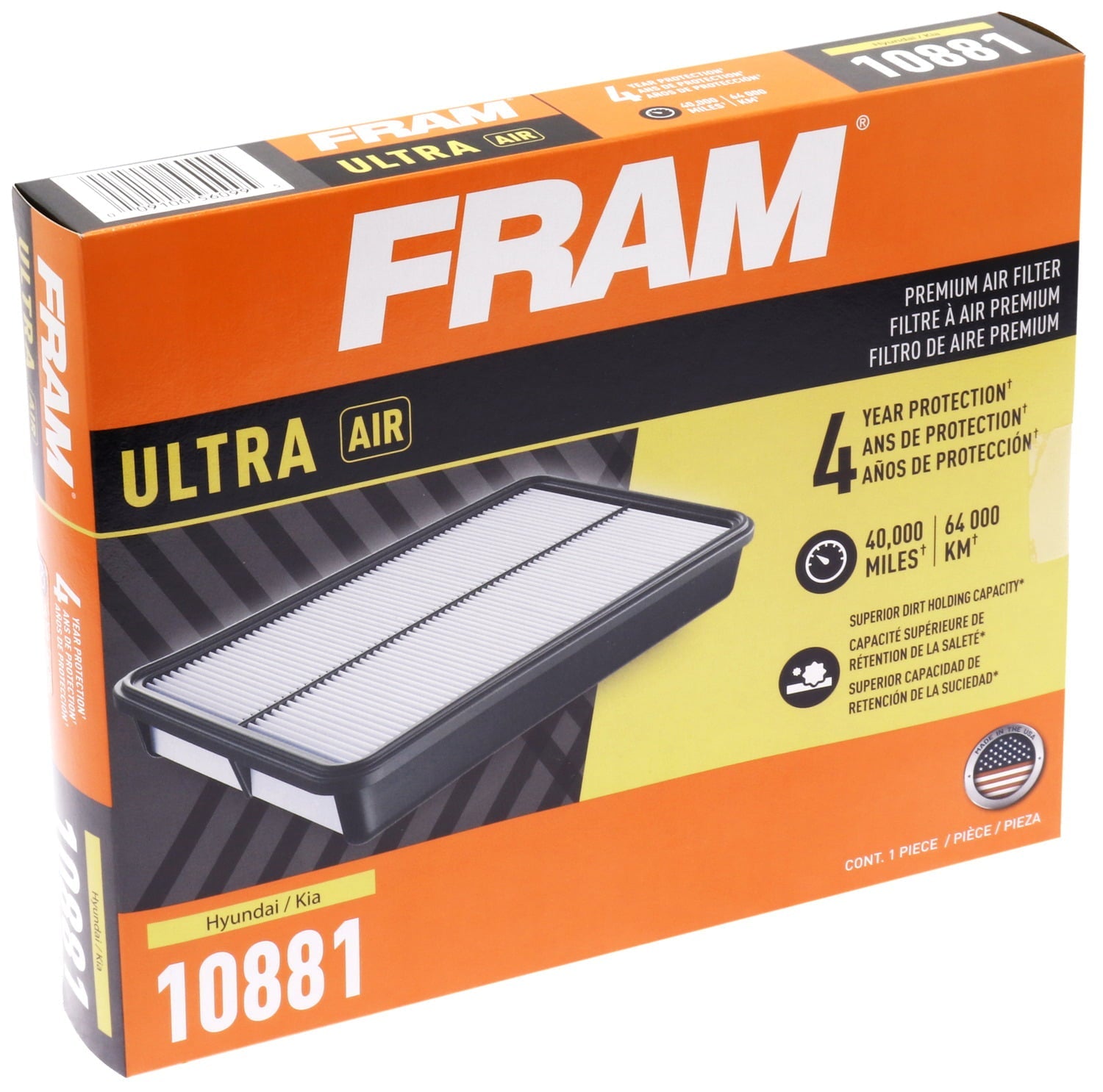 FRAM Ultra Air XGA10881, Premium Engine Air Filter, Replacement Filter for Select Hyundai and Kia Vehicles Fits select: 2011-2014 HYUNDAI SONATA, 2013-2015 KIA OPTIMA
