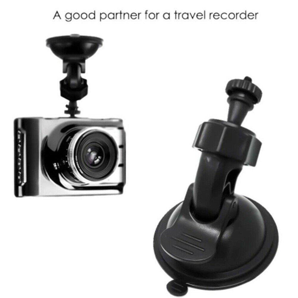 QIFEI 2Pcs Dash Cam Suction Mount, Car Mounted Recorder Bracket Dash Cam Holder Camera Stand Suction Cup with 4mm+6mm Screw Adaptor Black