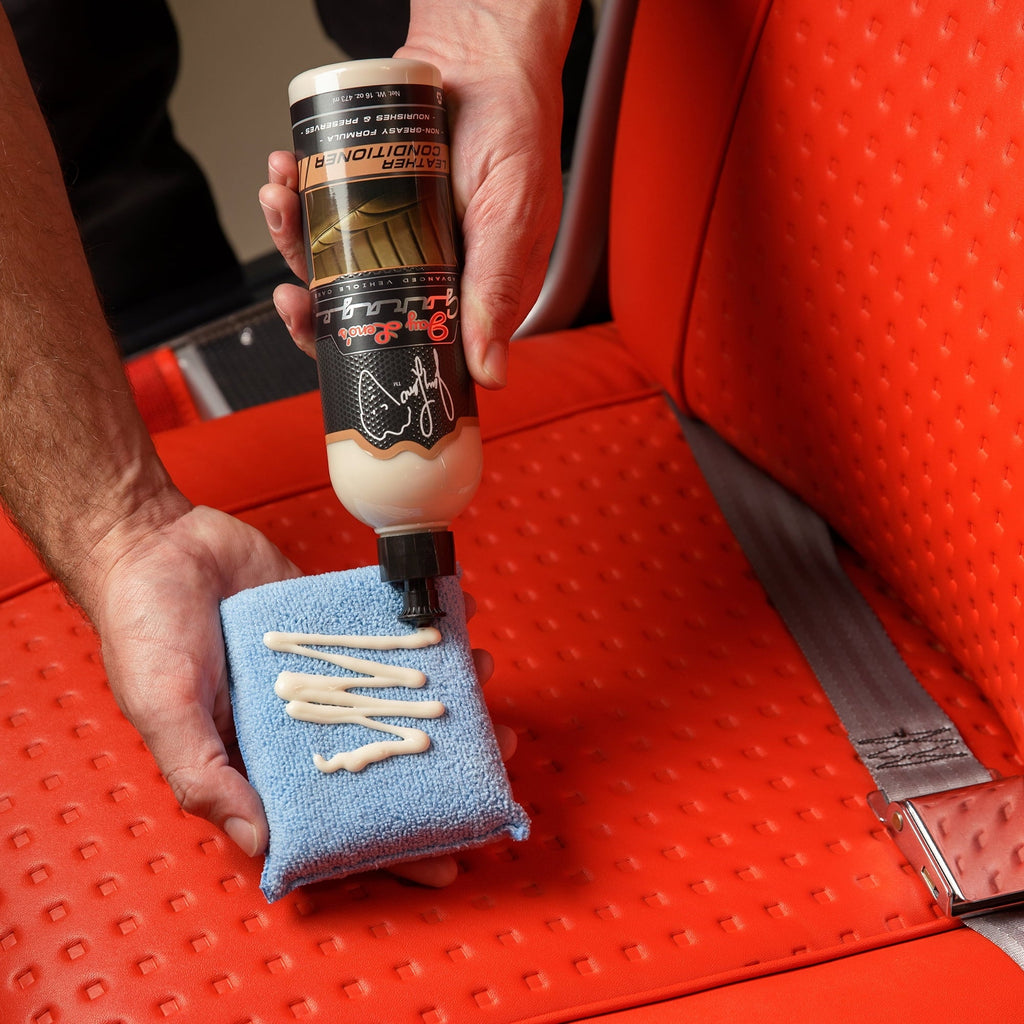 Jay Leno's Garage Leather Conditioner (16 oz) - Protect & Restore Car Leather Surfaces