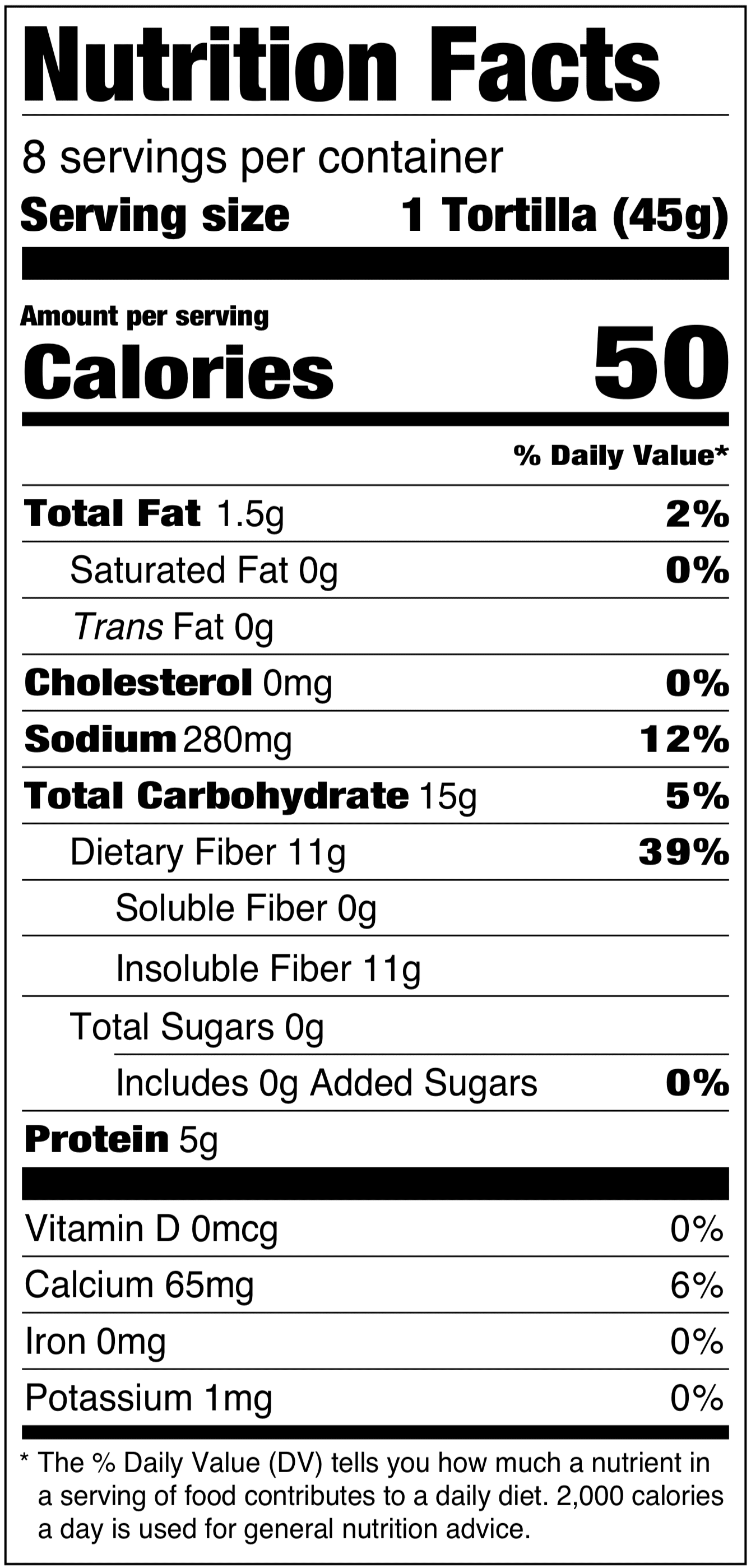 Olé Mexican Foods, Xtreme Wellness! High Fiber Carb Lean Tortilla Wraps, Regular, 8 count, 12.7 oz