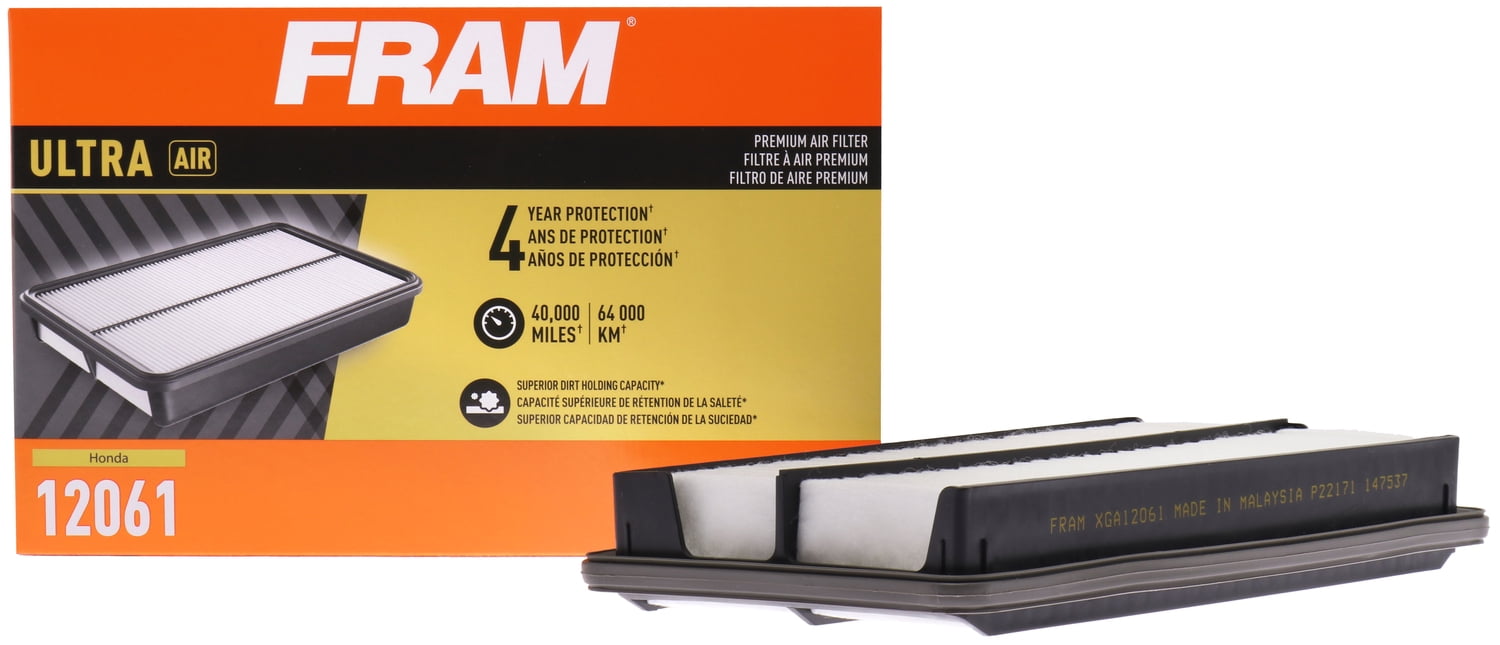 FRAM Ultra Air XGA12061, Premium Engine Air Filter, Replacement Filter for Select Honda Vehicles Fits select: 2016-2023 HONDA PILOT, 2018-2023 HONDA ODYSSEY
