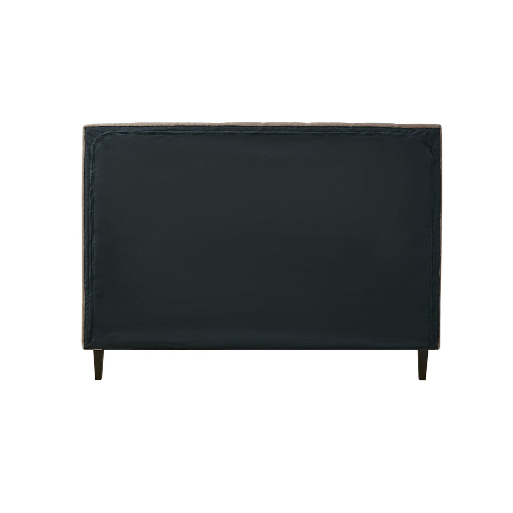 510 Design Queen Headboard with Platform Bed and Wood Slats Modern Channel Tufted Upholstered Tan