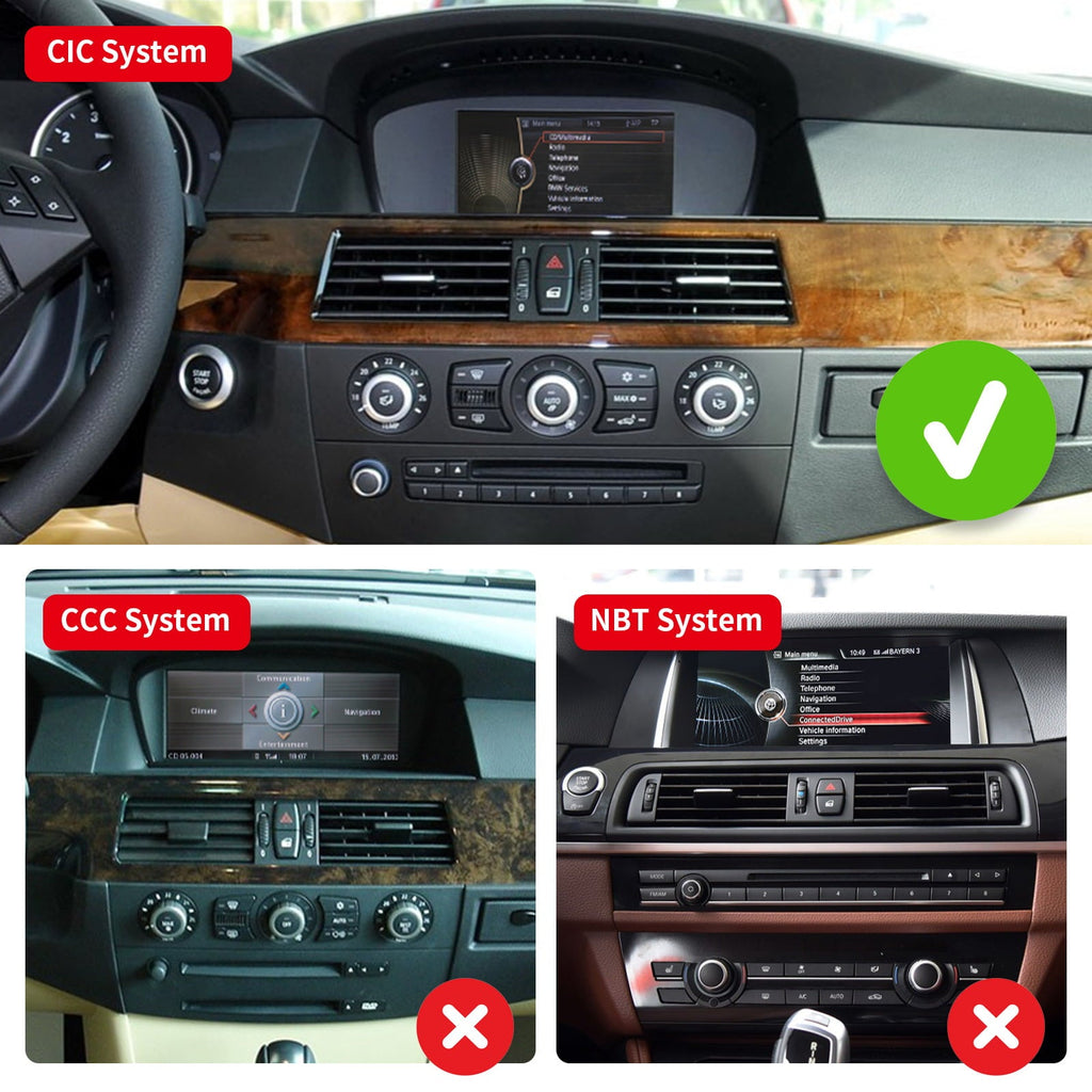 Road Top 8.8 inch Touch Screen Car Stereo for 2010-2012 BMW 5 Series E60 E90 E91 E92 E93 with CIC System Apple Carplay Android Auto Radio GPS Navigation for Car, Portable Car Stereo Screen
