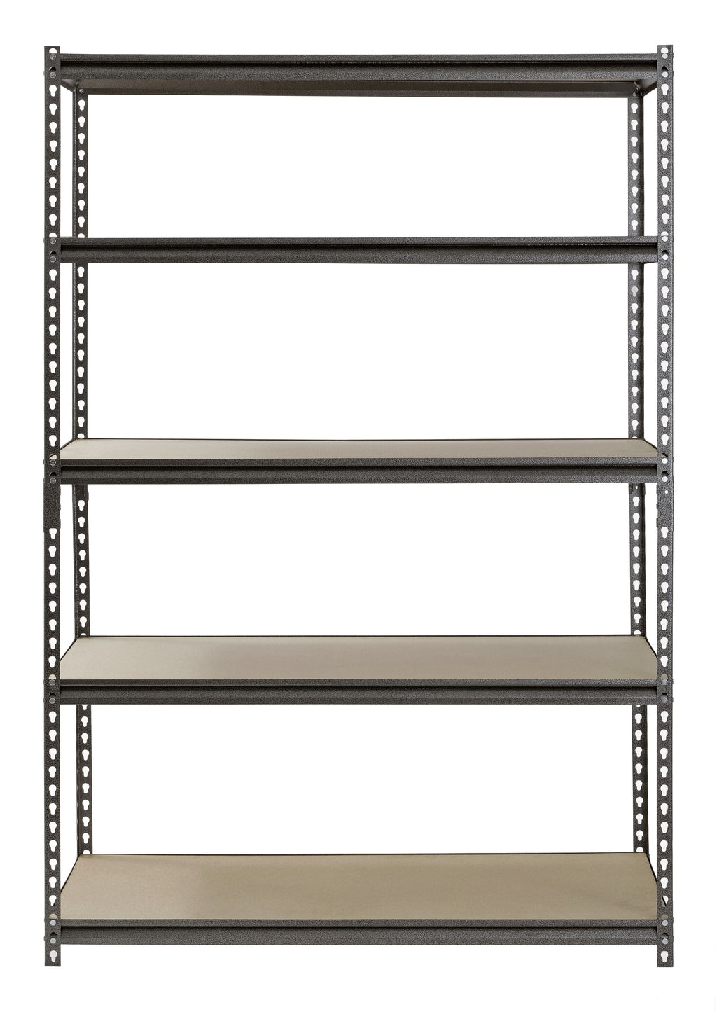 Muscle Rack 48"W x 24"D x 72"H 5-Shelf Steel Freestanding Shelves, Silver