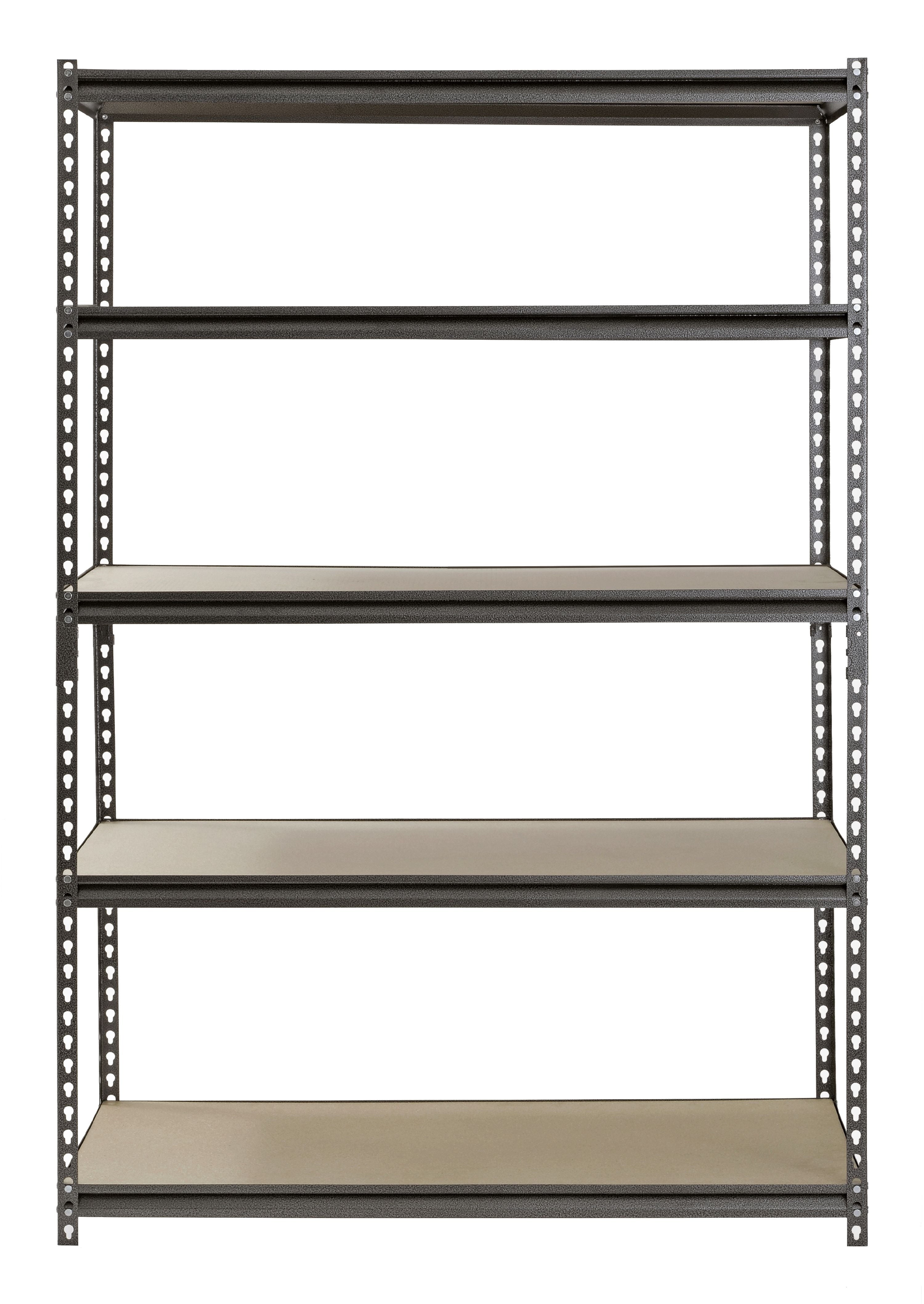 Muscle Rack 48"W x 24"D x 72"H 5-Shelf Steel Freestanding Shelves, Silver