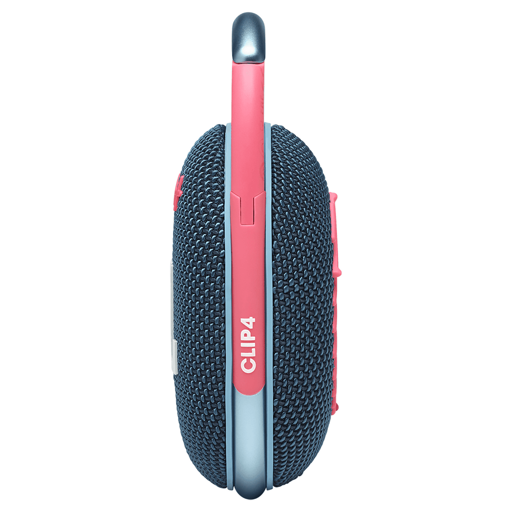 JBL Clip 4 Portable Wireless Bluetooth Waterproof Carabiner Speaker with JBL Pro Sound - Blue Coral Pink