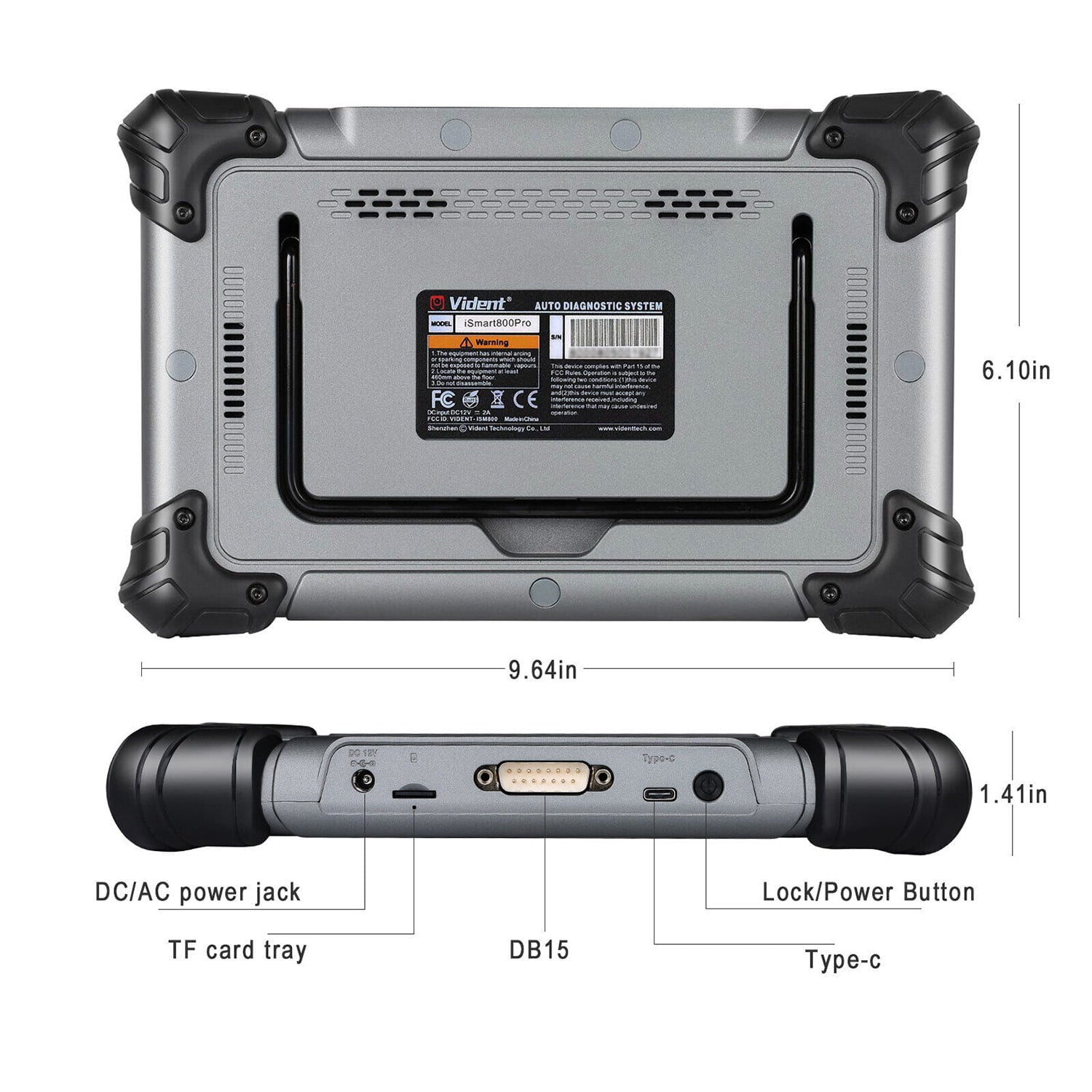 Vident iSmart800 Pro Automotive Scan Tool, Full System Bi-Directional Car Scanner, 40+ Services Wired Version