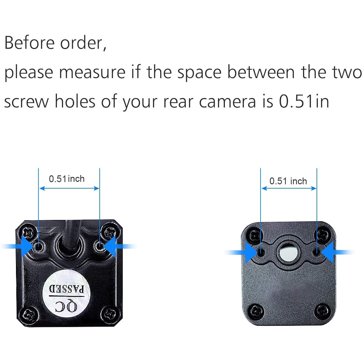 Growment Universal Car Rear View Camera License Plate Bracket Kit Accessories, Only Holder for Backup Camera Reverse Camera